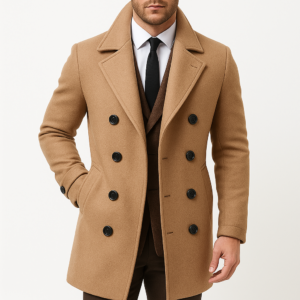 English Wool Long Overcoat